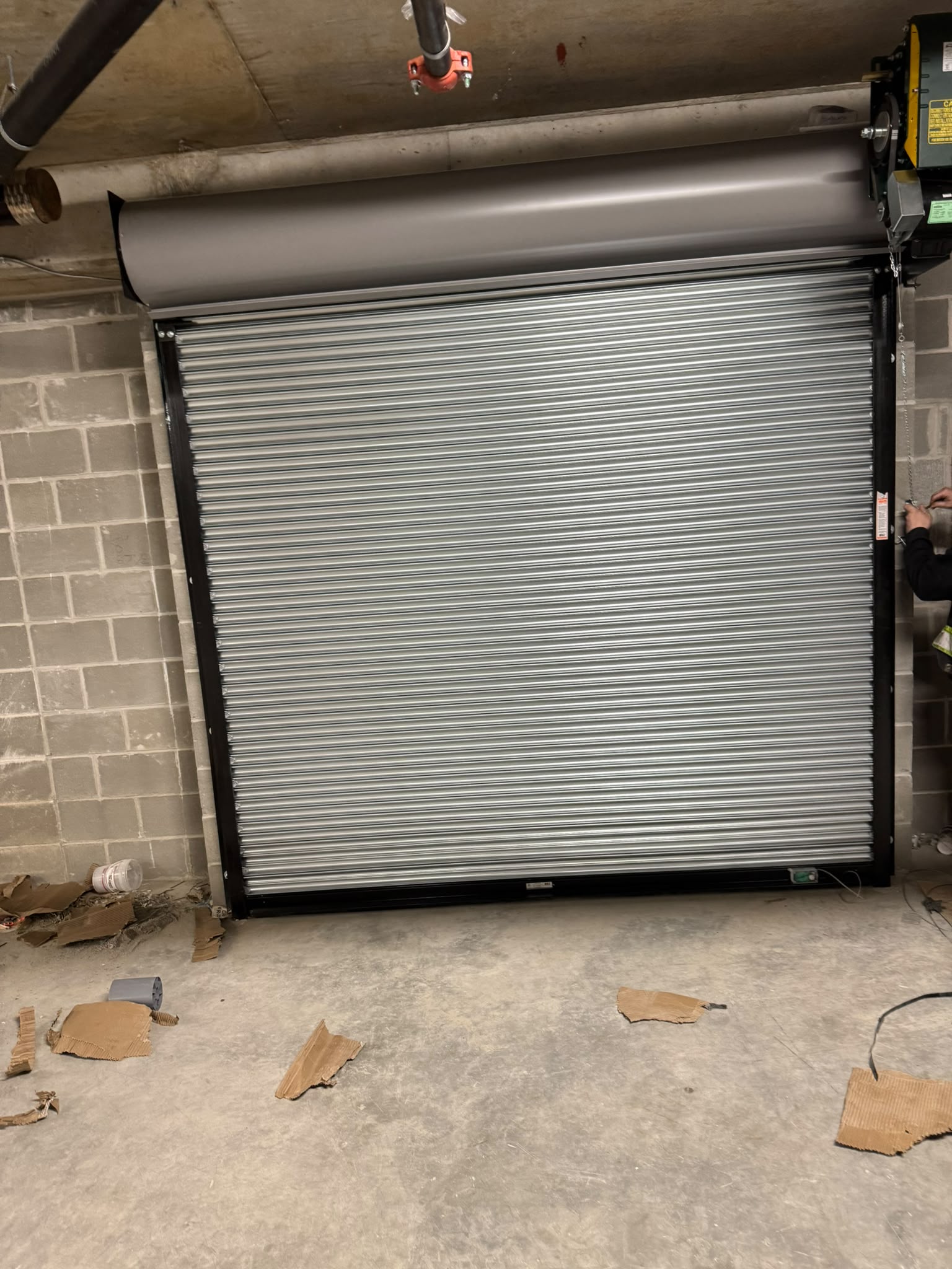 Newly installed Wayne Dalton commercial roll-up door